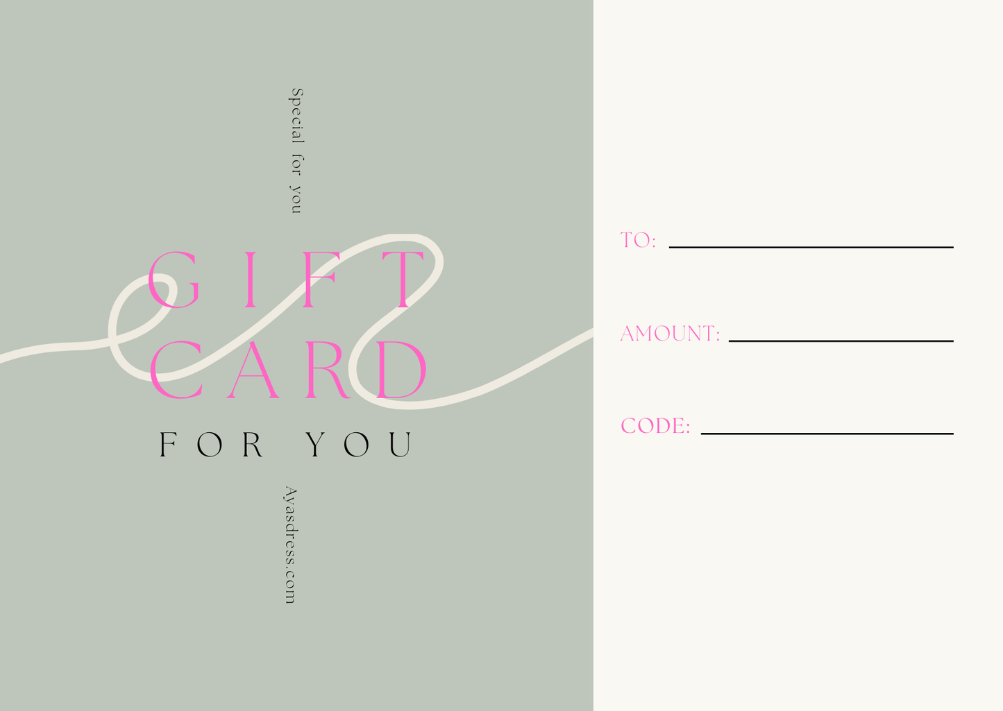 Erbjud elegans med presentkortet Aya's Dress đ